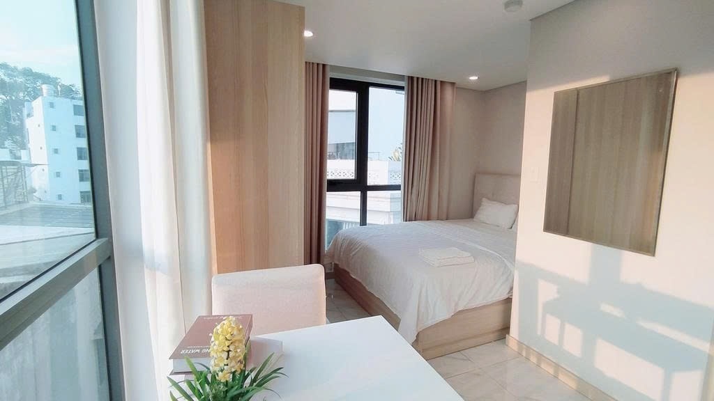 Phòng trọ Studio 25m2 tại PTC House 1 Thạch Thị Thanh - Quận 1 - Phòng ngủ