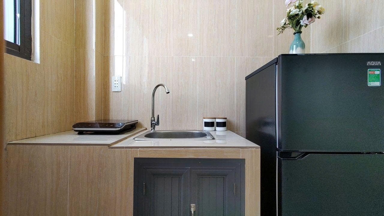 Phòng trọ Studio 15m2 tại PTC House 4 Huỳnh Tấn Phát - Quận 7 - Phòng bếp