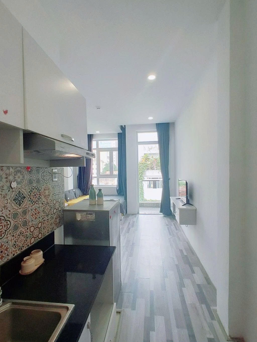 Phòng trọ Studio 25m2 tại PTC House Hồ Hảo Hớn 1- Quận 1 - Phòng bếp