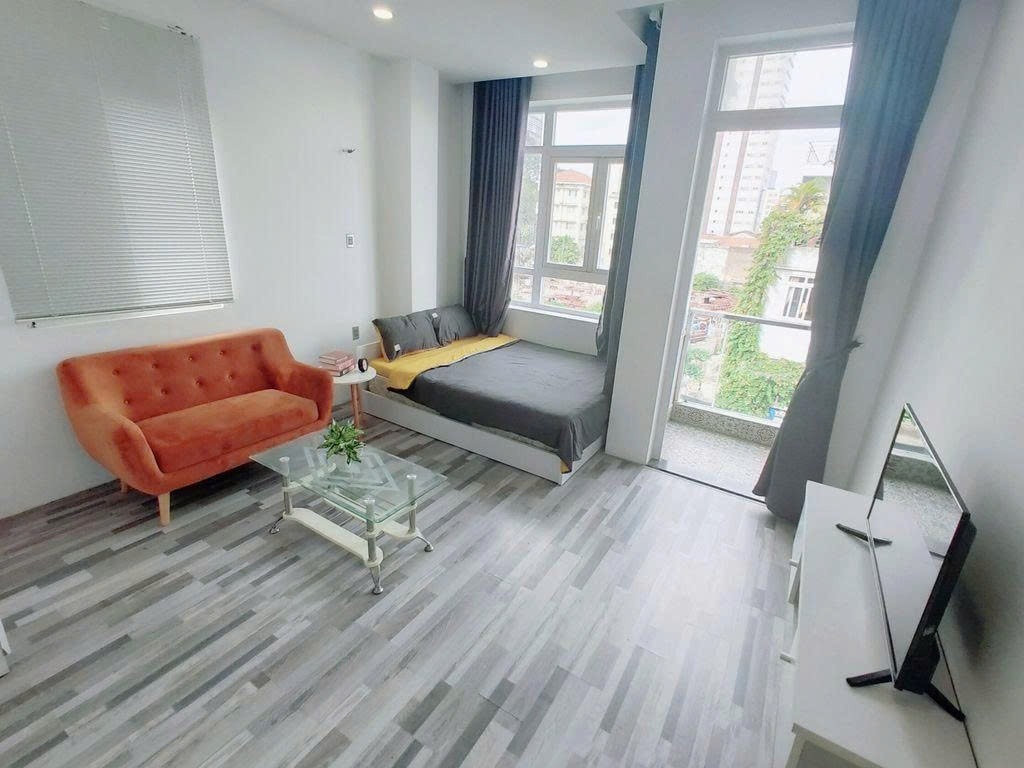 Phòng trọ Studio 25m2 tại PTC House Hồ Hảo Hớn 1- Quận 1 - Phòng ngủ