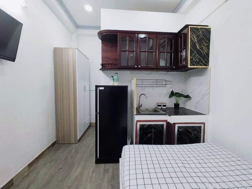 Phòng trọ Studio 20m2 tại PTC House Nguyễn Trãi 4 - Quận 1 - Phòng bếp