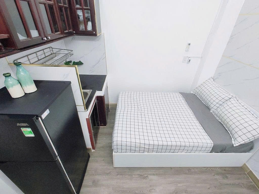 Phòng trọ Studio 20m2 tại PTC House Nguyễn Trãi 4 - Quận 1 - Phòng ngủ