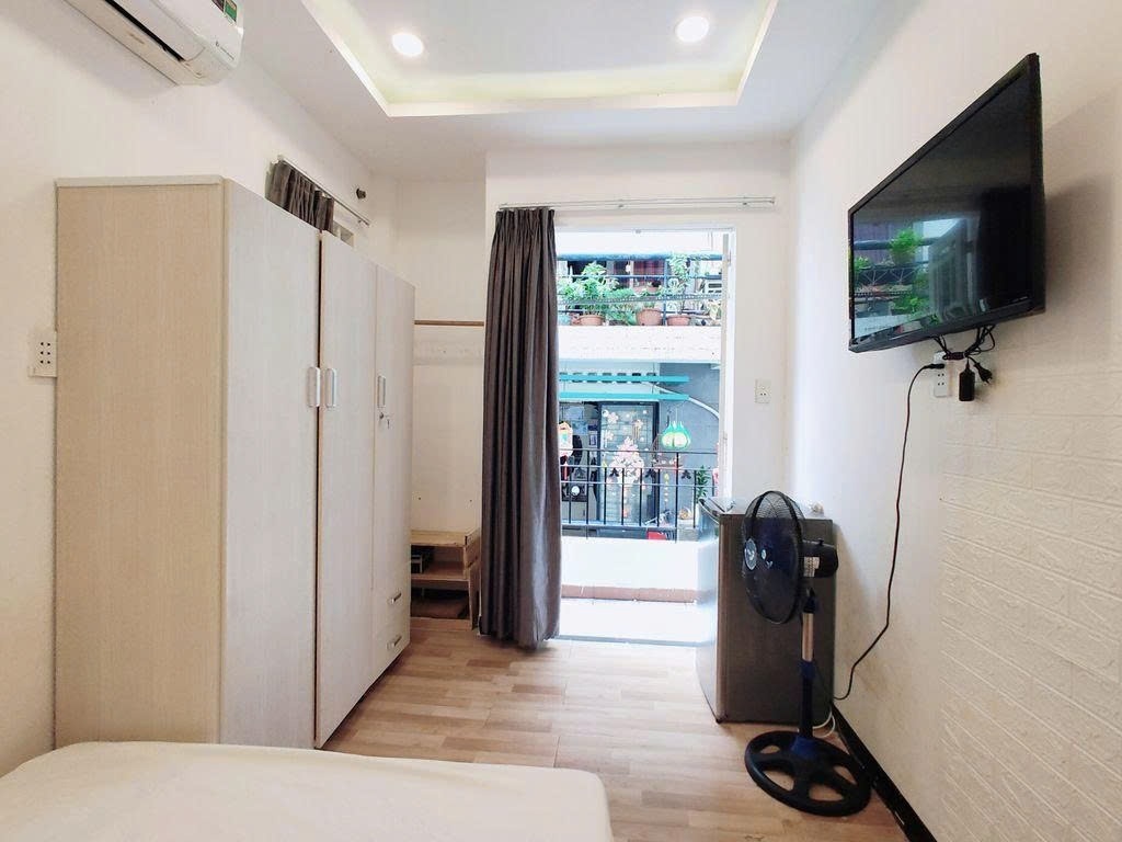 Phòng trọ Studio 15m2 tại PTC House Cống Quỳnh 1- Quận 1 - Phòng ngủ