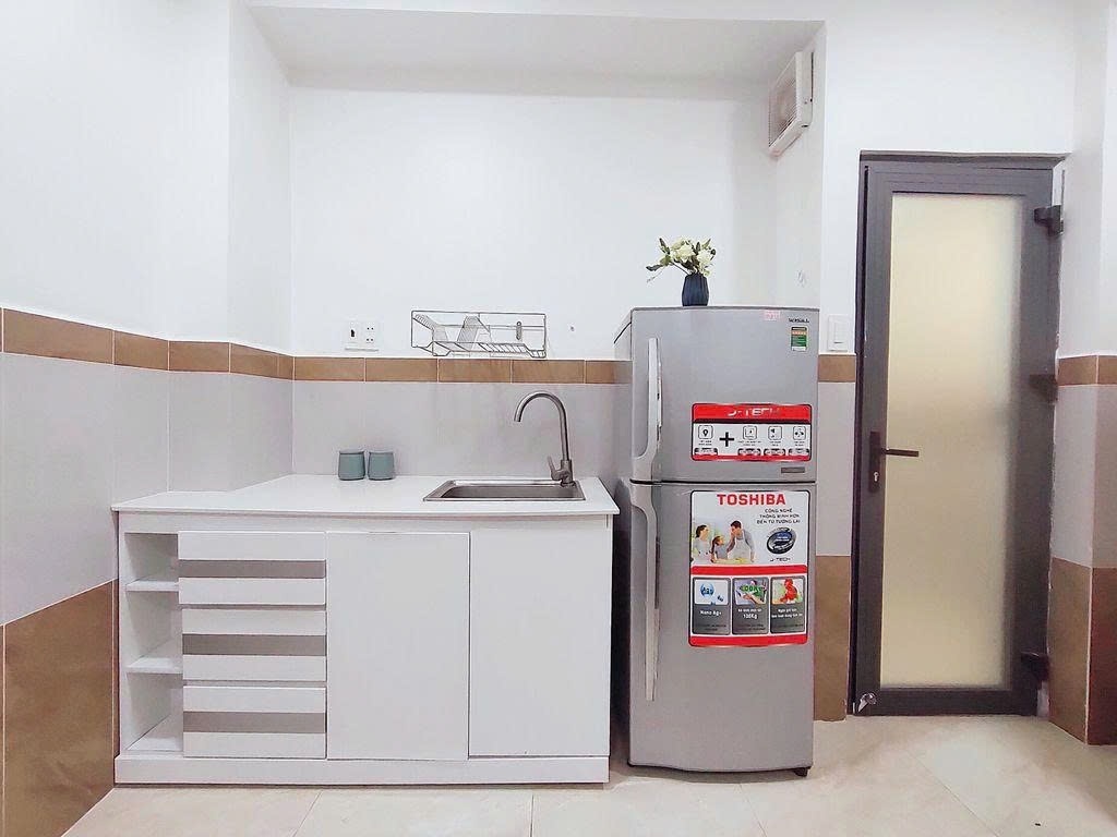 Phòng trọ Studio 25m2 tại PTC House 2 Nguyễn Đình Chiểu - Phú Nhuận - Phòng bếp