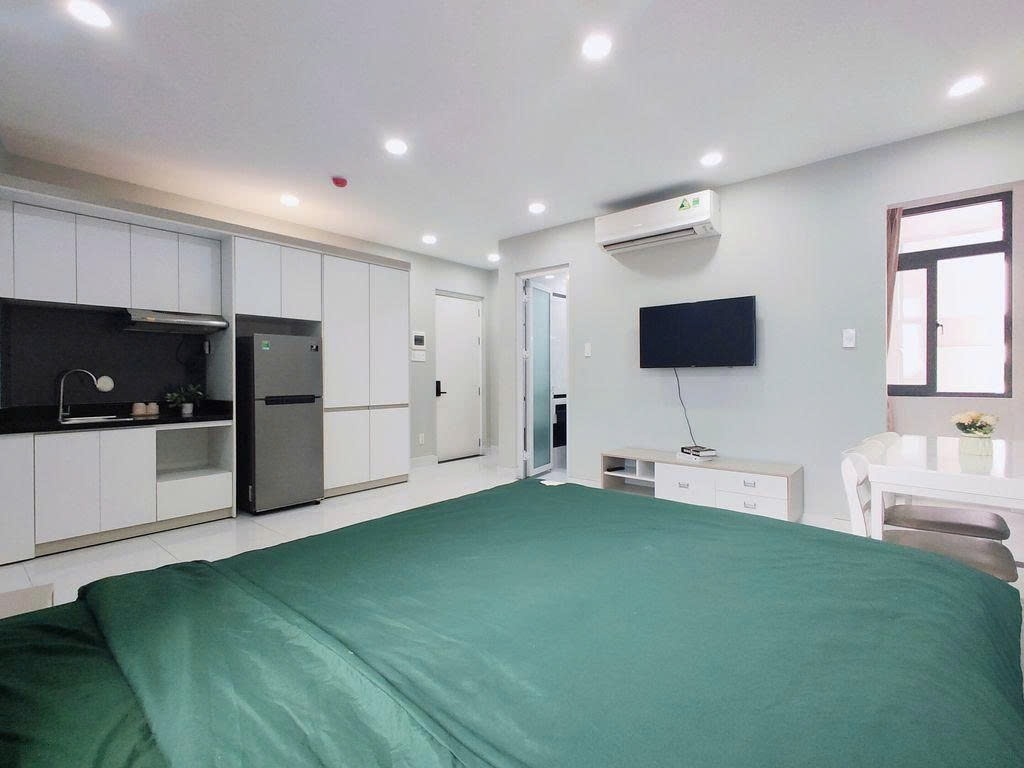 Phòng trọ Studio 25m2 tại PTC House 4 Điện Biên Phủ - Bình Thạnh - Phòng ngủ