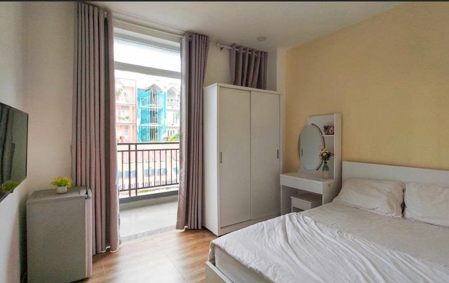 Phòng trọ Studio 15m2 tại PTC House Đường D1 KDC Trung Sơn - Quận 7 - Phòng ngủ
