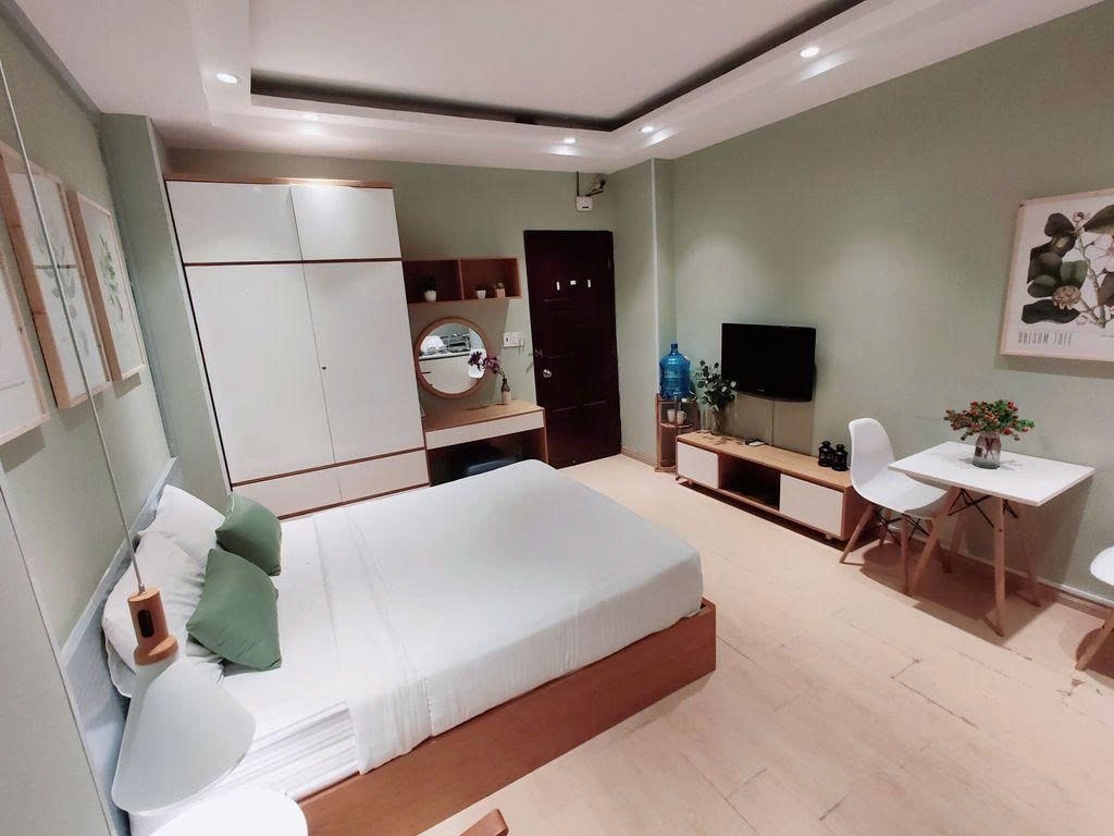 Phòng trọ Studio 25m2 tại PTC House 2 Cách Mạng Tháng 8 - Quận 1 - Góc làm việc