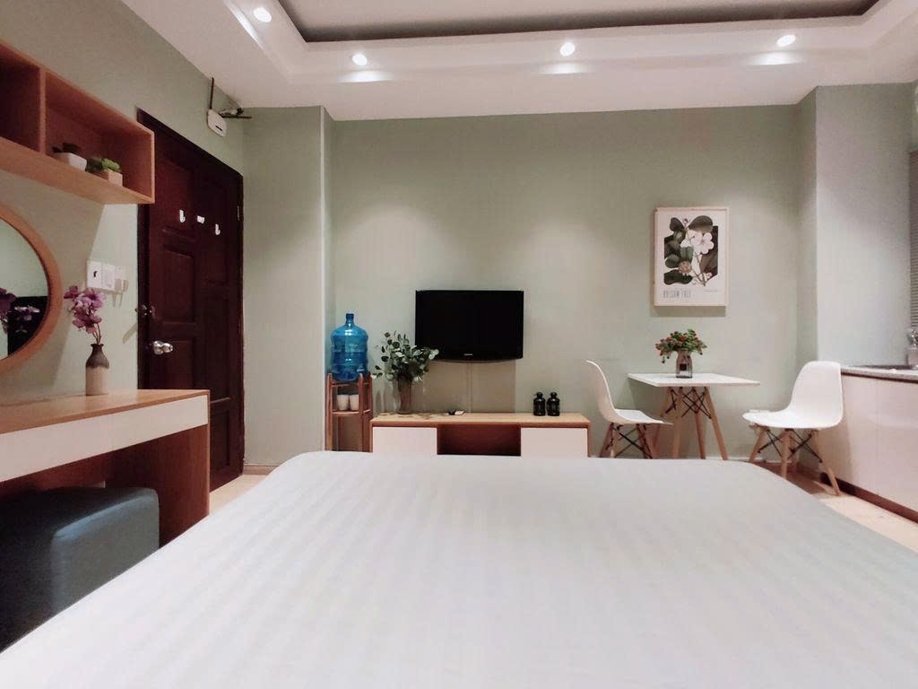 Phòng trọ Studio 25m2 tại PTC House 2 Cách Mạng Tháng 8 - Quận 1 - Phòng ngủ