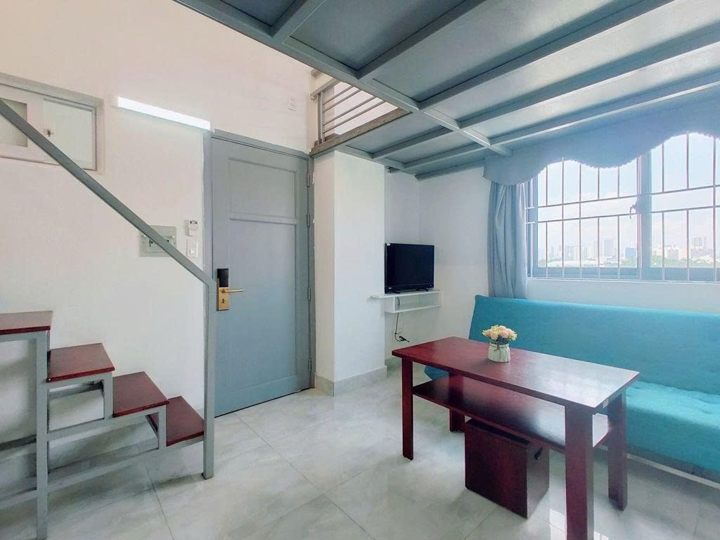 Phòng trọ Duplex 12m2 tại PTC House Đường Số 1 - Quận 7 - Phòng khách