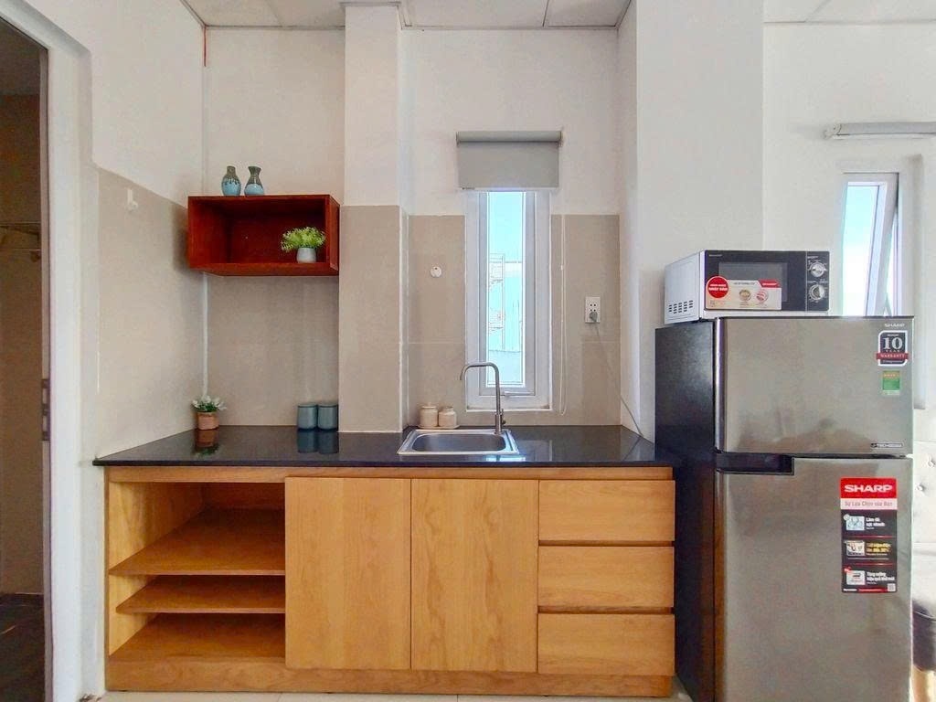 Phòng trọ Studio 30m2 tại PTC House Nguyễn Khoái - Quận 4 - Phòng bếp