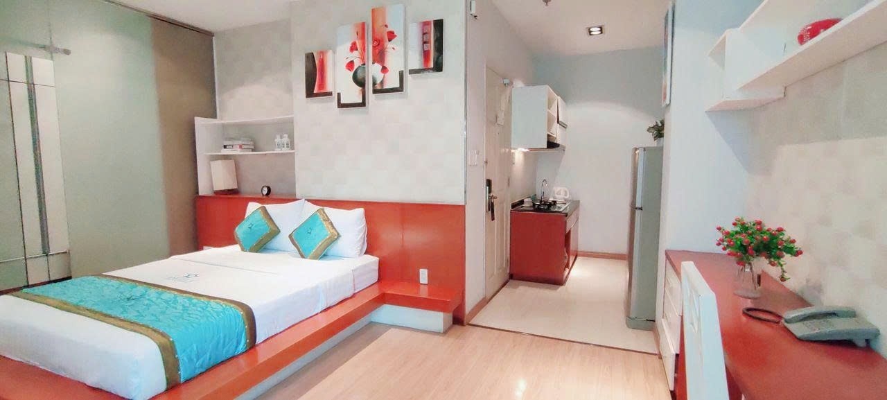 Phòng trọ Studio 40m2 tại PTC House 1 Trương Định - Quận 3 - Phòng ngủ