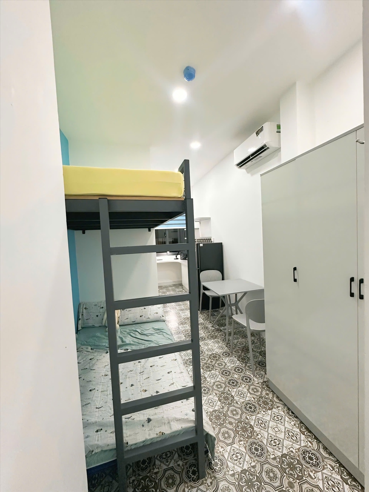 Phòng trọ Studio 18m2 tại AD House Hoàng Sa - Tân Bình - Phòng ngủ