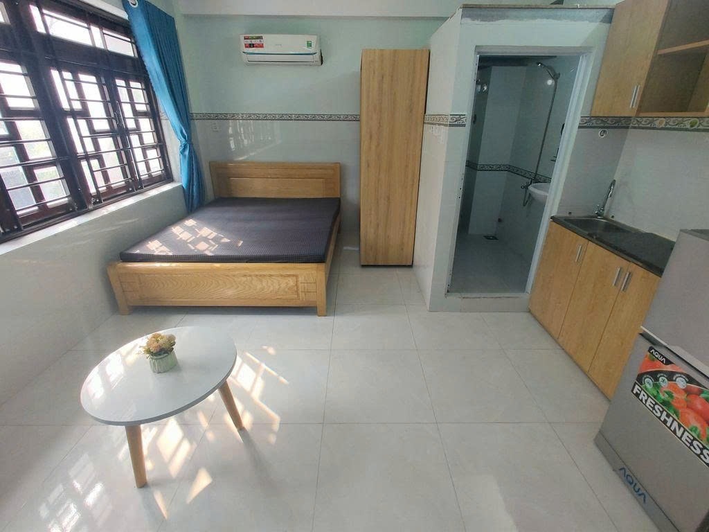 Phòng trọ Studio 20m2 tại PTC House 3 Trường Sơn - Tân Bình - Phòng ngủ