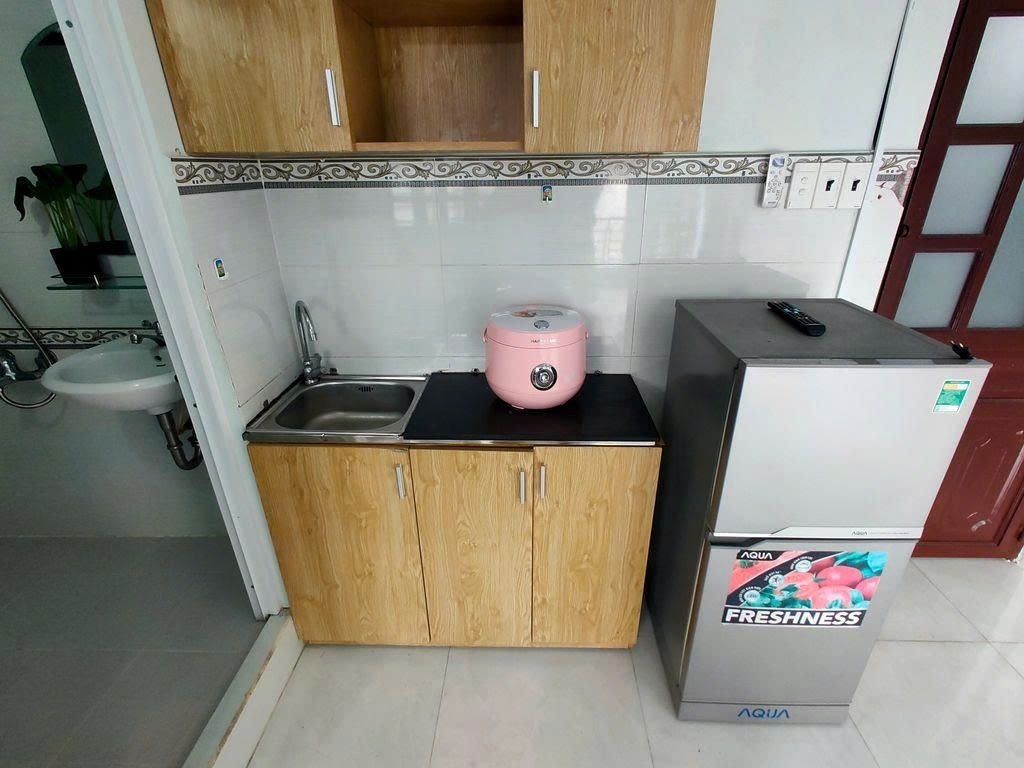 Phòng trọ Studio 20m2 tại PTC House 3 Trường Sơn - Tân Bình - Phòng bếp