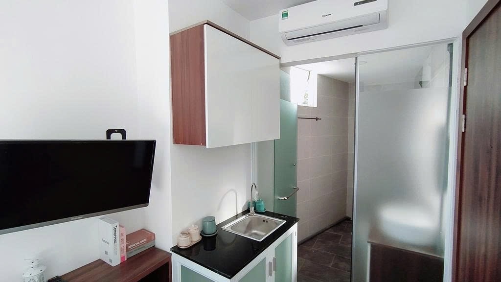 Phòng trọ Studio 16m2 tại PTC House 2 Trần Quang Khải - Quận 1 - Phòng bếp