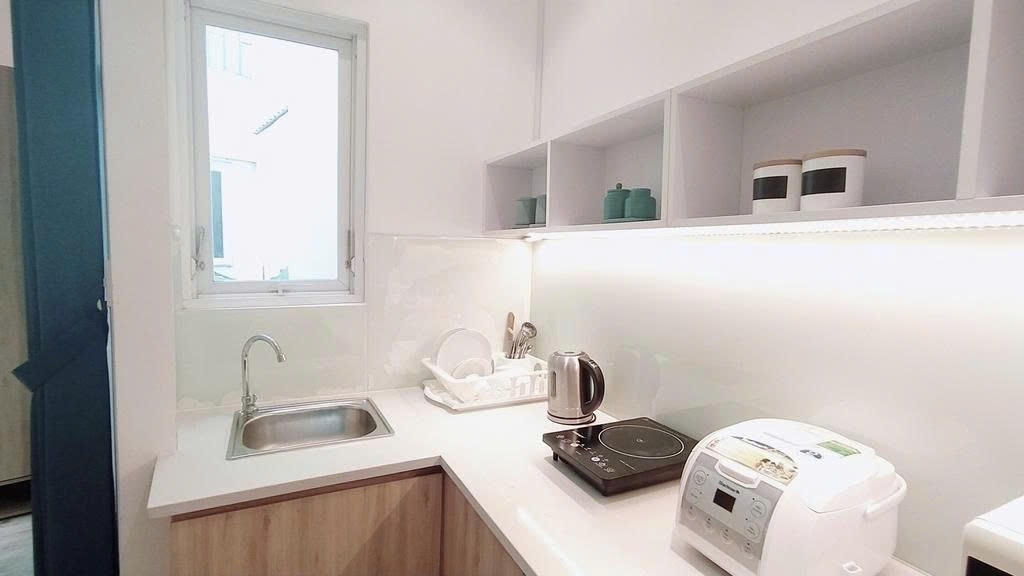 Phòng trọ Studio 20m2 tại PTC House 2 Cống Quỳnh - Quận 1 - Phòng bếp