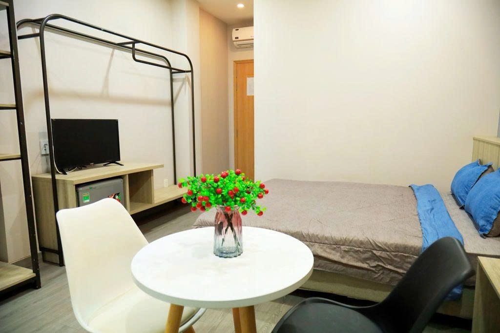 Phòng trọ Studio 25m2 tại PTC House 3 Cô Giang - Quận 1 - Phòng ngủ