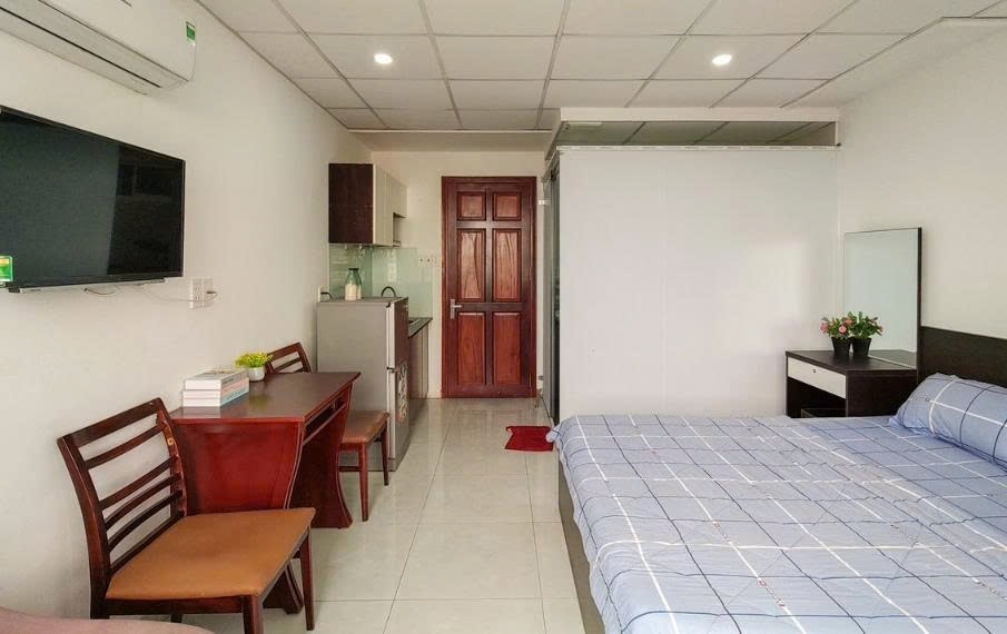 Phòng trọ Studio 15m2 tại PTC House 1 Đường số 13 - Quận 7 - Phòng ngủ