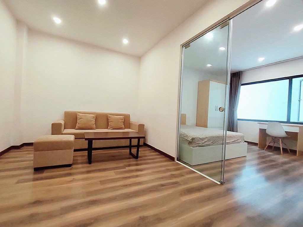 Phòng trọ Studio 40m2 tại PTC House Nguyễn Văn Huyên - Cầu Giấy - Phòng khách