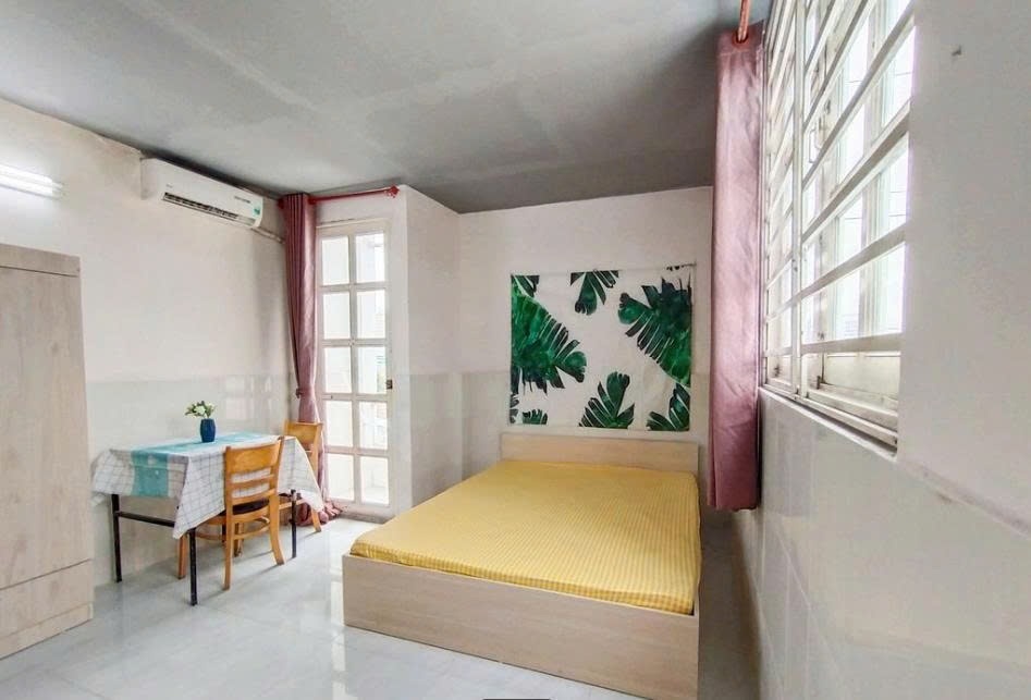 Phòng trọ Studio 25m2 tại PTC House 5 Nguyễn Trãi - Quận 1 - Phòng ngủ