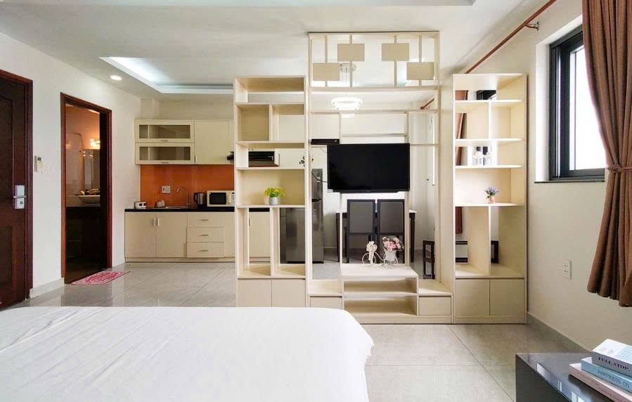 Phòng trọ Studio 25m2 tại PTC House 3 Phan Khiêm Ích - Quận 7 - Phòng ngủ