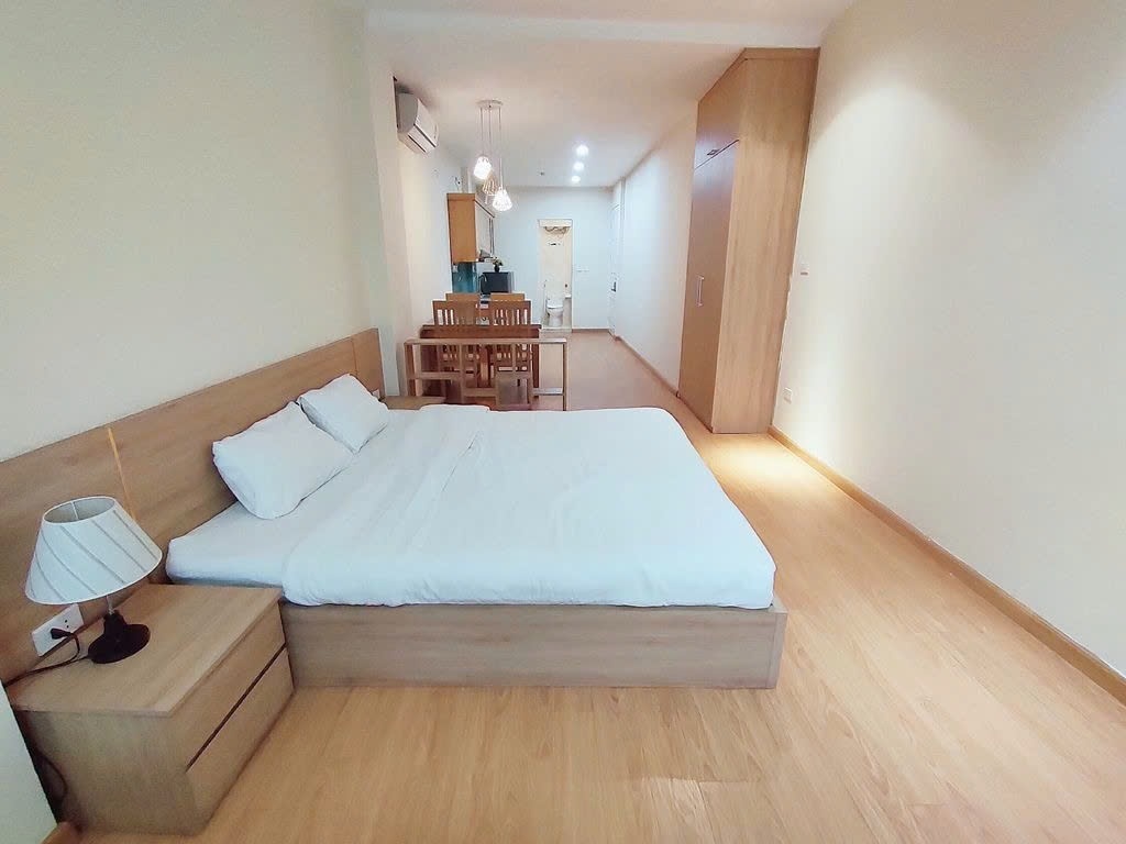 Phòng trọ Studio 45m2 tại PTC House Vệ Hồ - Tây Hồ  - Phòng ngủ