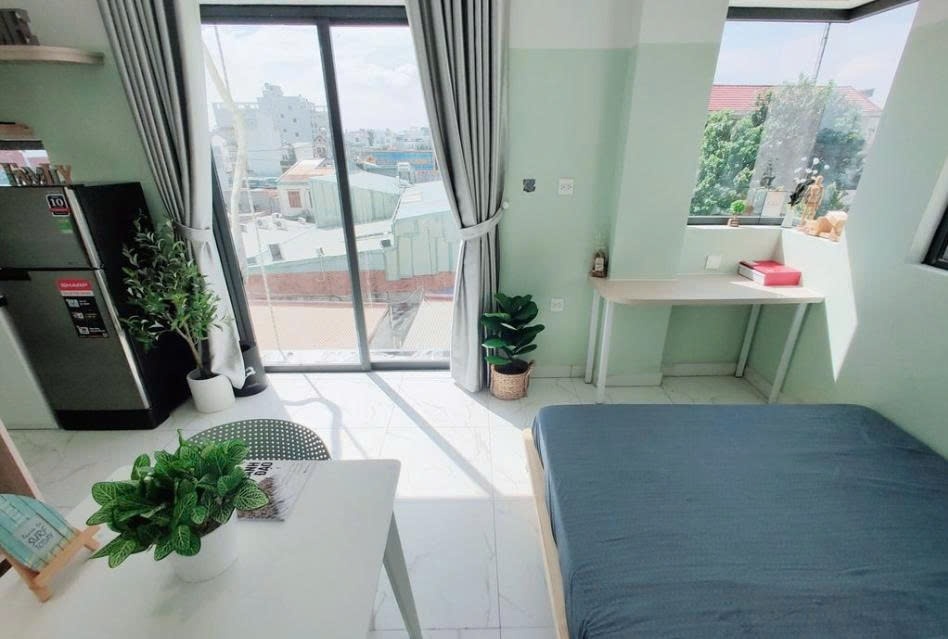 Phòng trọ Studio 20m2 tại PTC House Nguyễn Duy Trinh - Quận 2 - Phòng ngủ