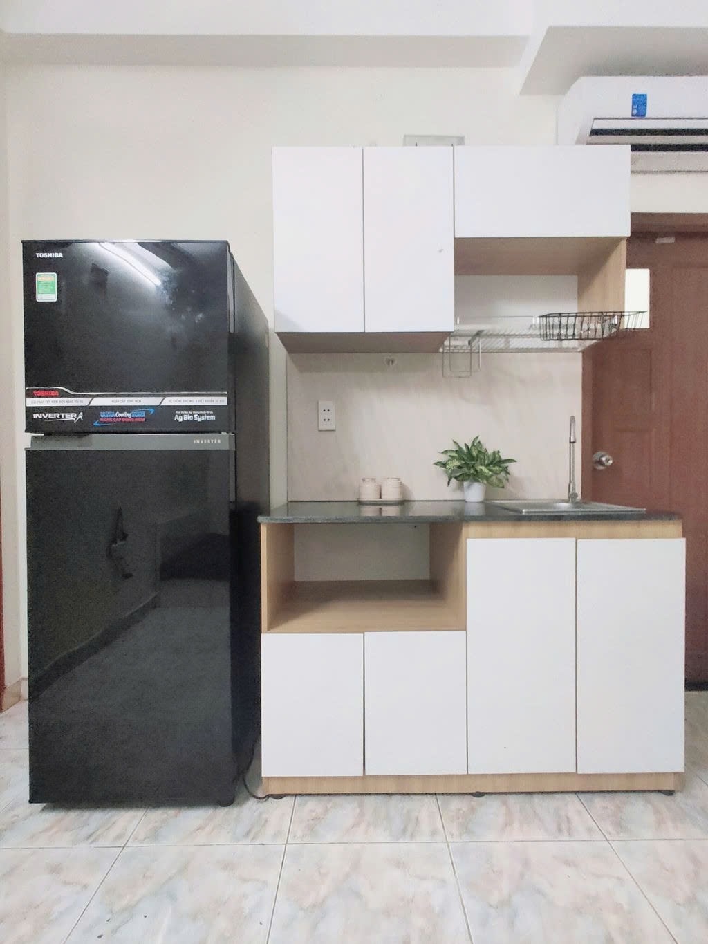 Phòng trọ Studio 25m2 tại PTC House 1 Vũ Tùng - Bình Thạnh - Phòng bếp