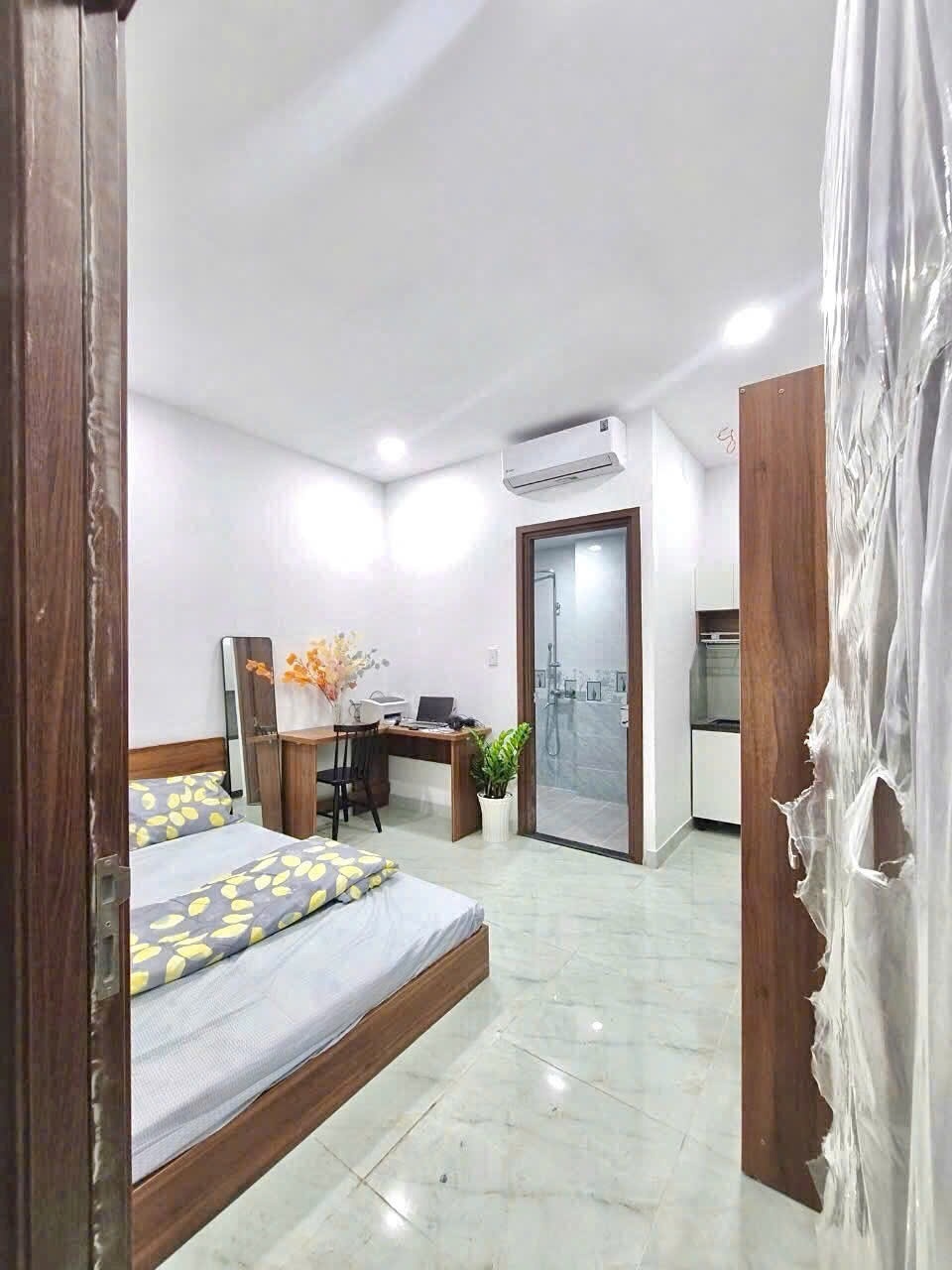 Phòng trọ Studio 30m2 tại CH Home Phan Bội Châu - Bình Thạnh - Phòng ngủ