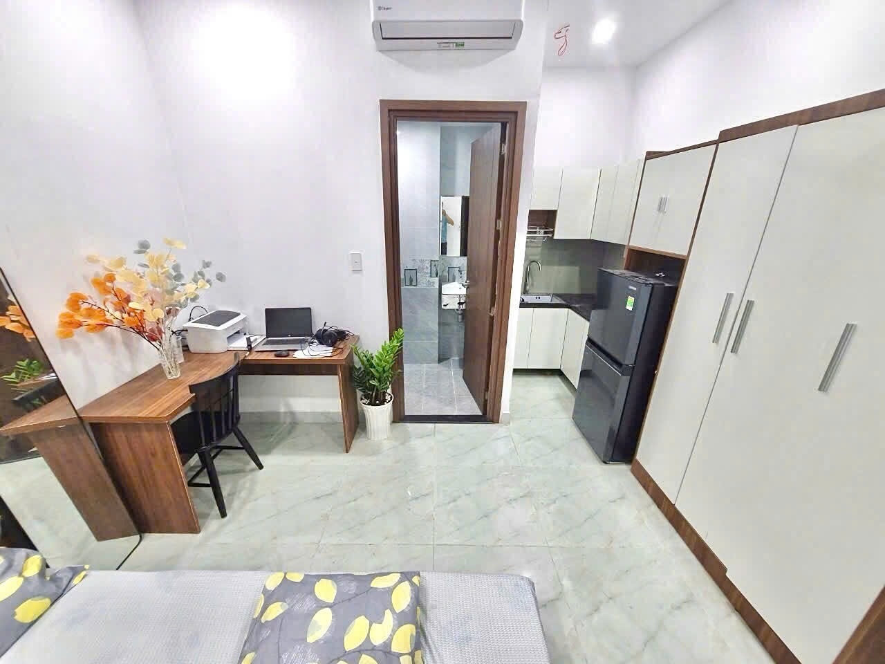Phòng trọ Studio 30m2 tại CH Home Phan Bội Châu - Bình Thạnh - Phòng ngủ