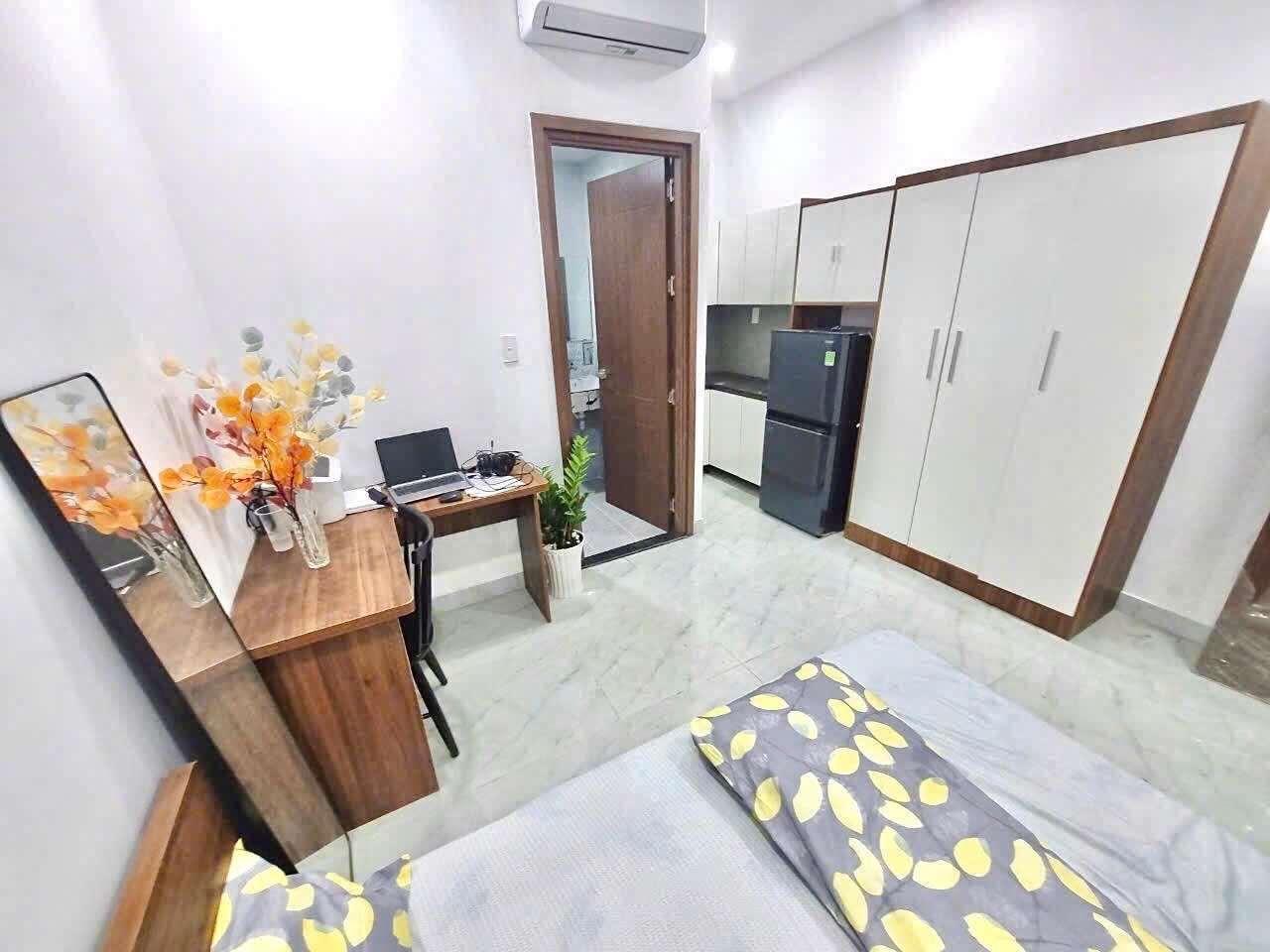 Phòng trọ Studio 30m2 tại CH Home Phan Bội Châu - Bình Thạnh - Phòng ngủ