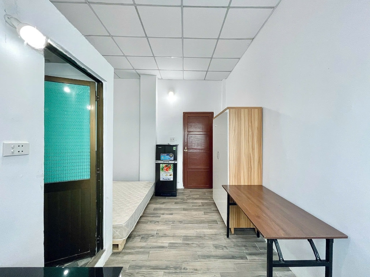 Phòng trọ Studio 25m2 tại Diamond House Tân Trụ - Tân Bình - Phòng ngủ