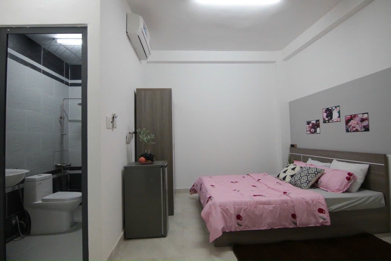 Phòng trọ Studio 25m2 tại Phúc Gia House Nơ Trang Long - Bình Thạnh - Phòng ngủ