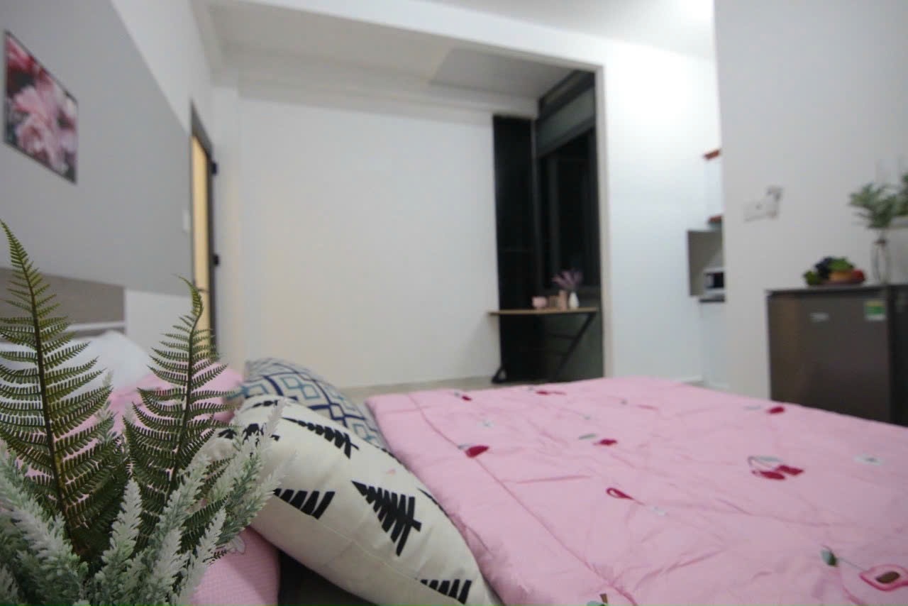 Phòng trọ Studio 25m2 tại Phúc Gia House Nơ Trang Long - Bình Thạnh - Phòng ngủ