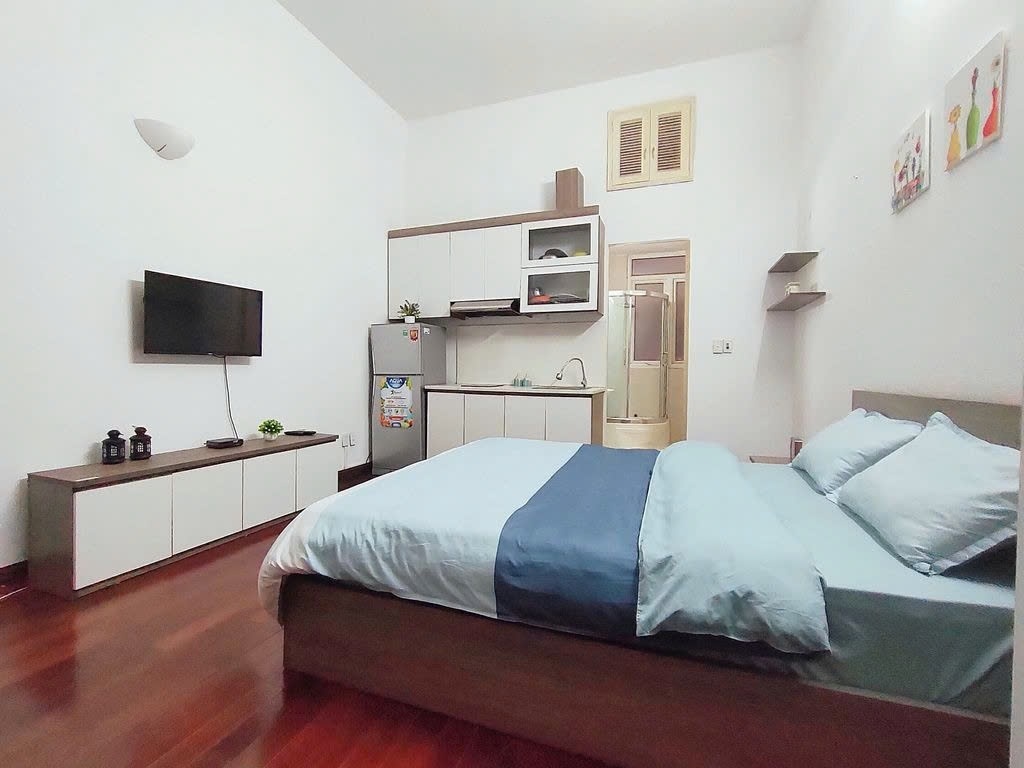 Phòng trọ Studio 35m2 tại PTC House Hoàng Ngân - Cầu Giấy  - Phòng ngủ