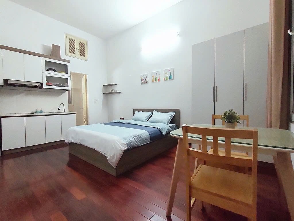 Phòng trọ Studio 35m2 tại PTC House Hoàng Ngân - Cầu Giấy  - Phòng ngủ