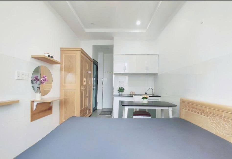 Phòng trọ Studio 20m2 tại PTC House 1 Tôn Thất Thuyết - Quận 4 - Phòng ngủ