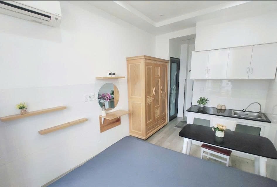 Phòng trọ Studio 20m2 tại PTC House 1 Tôn Thất Thuyết - Quận 4 - Phòng ngủ