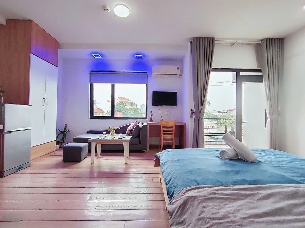 Phòng trọ Studio 30m2 tại PTC House Giảng Võ - Ba Đình  - Phòng ngủ