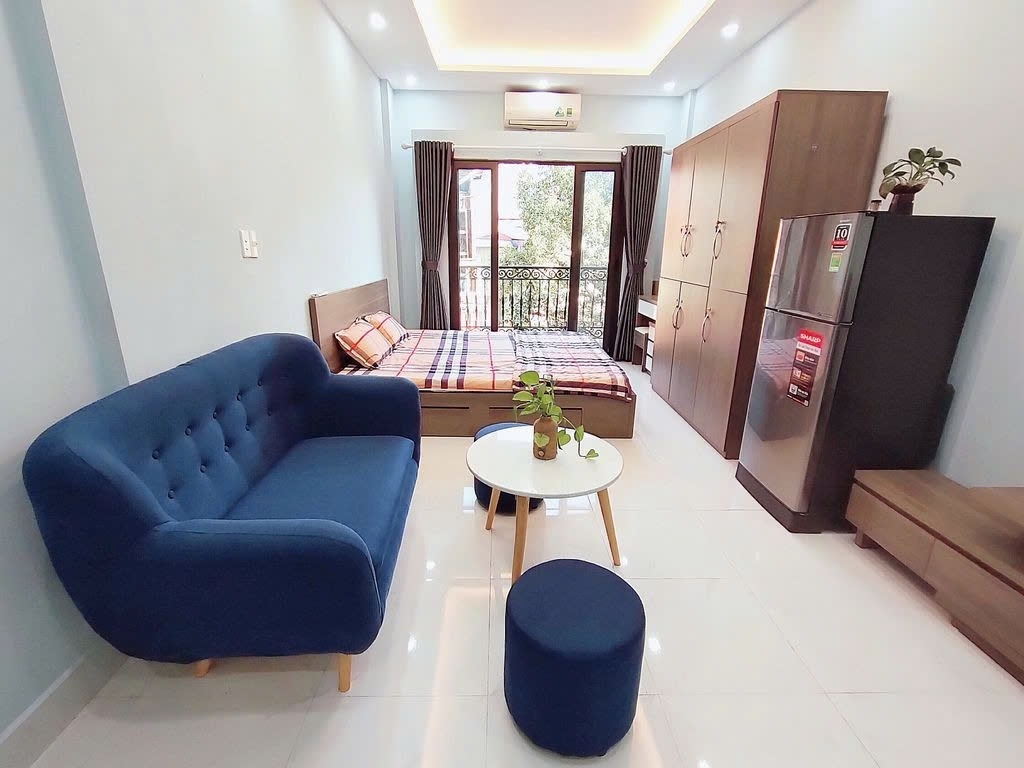 Phòng trọ Studio 35m2 tại PTC House Thổ Quan - Đống Đa - Phòng khách