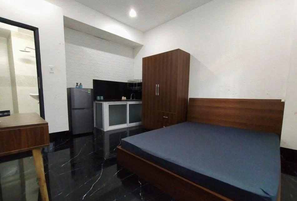 Phòng trọ Studio 25m2 tại PTC House 2 Khánh Hội - Quận 4 - Phòng ngủ
