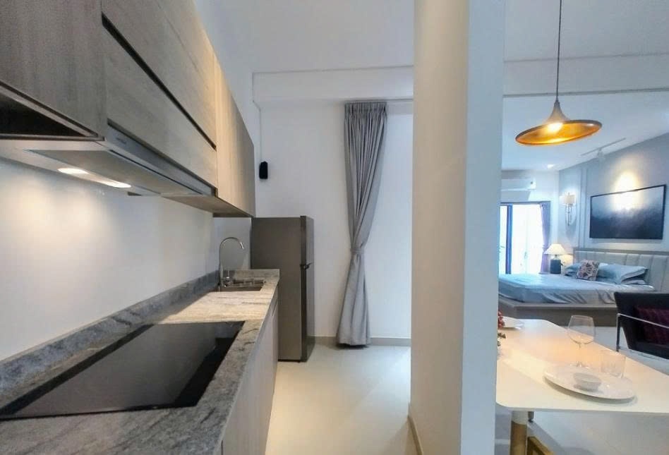 Phòng trọ Studio 72m2 tại PTC House 3 Khánh Hội - Quận 4 - Phòng bếp
