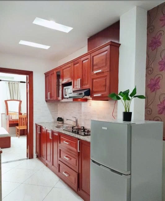 Phòng trọ 1 Phòng ngủ 50m2 tại PTC House 1 Bến Vân Đồn - Quận 4 - Phòng bếp