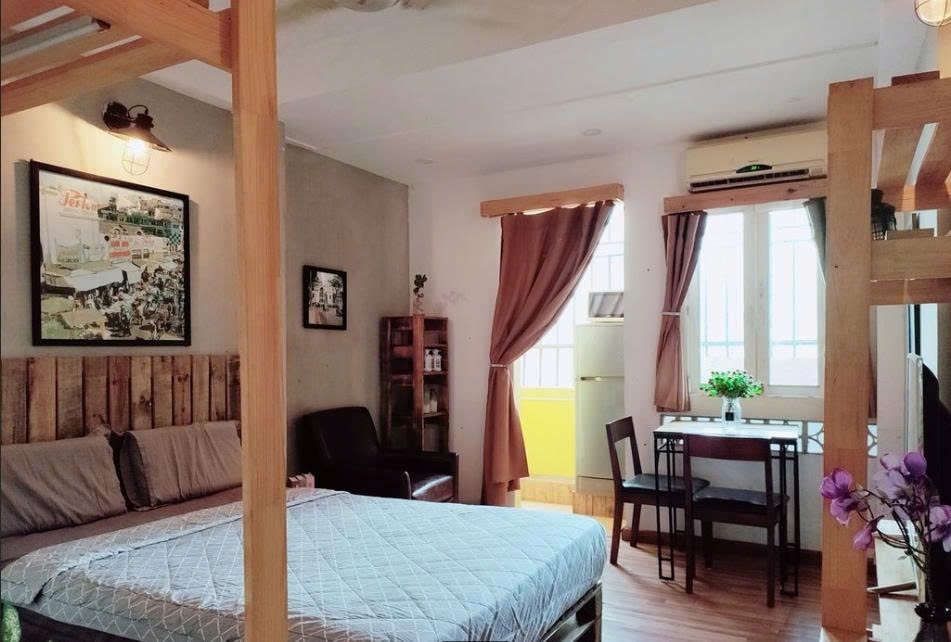 Phòng trọ Studio 30m2 tại PTC House 9 Nguyễn Thị Minh Khai - Quận 1 - Phòng ngủ