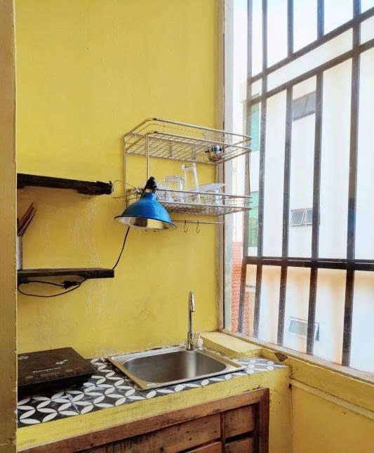 Phòng trọ Studio 30m2 tại PTC House 9 Nguyễn Thị Minh Khai - Quận 1 - Phòng bếp