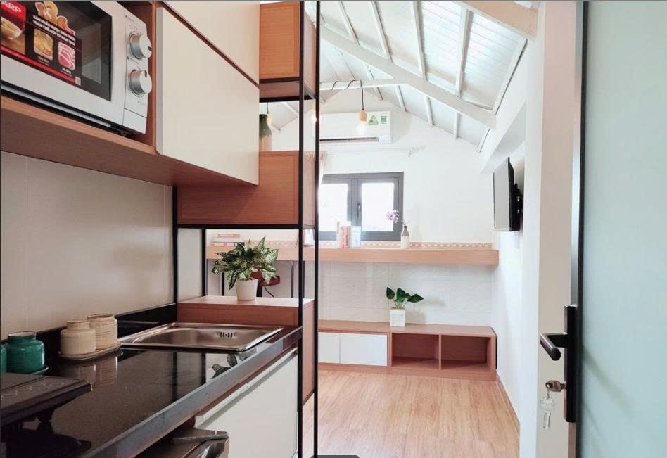 Phòng trọ Studio 15m2 tại PTC House 1 Võ Thị Sáu - Quận 3 - Phòng bếp