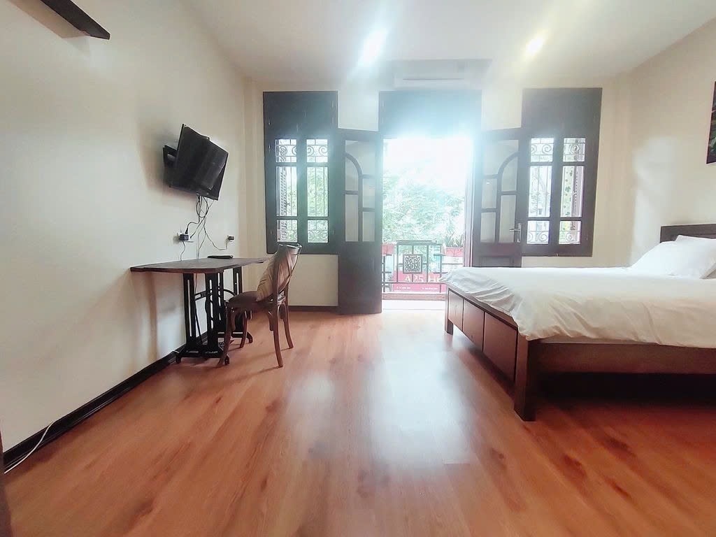 Phòng trọ Studio 45m2 tại PTC House Hàng Bún - Ba Đình  - Phòng ngủ