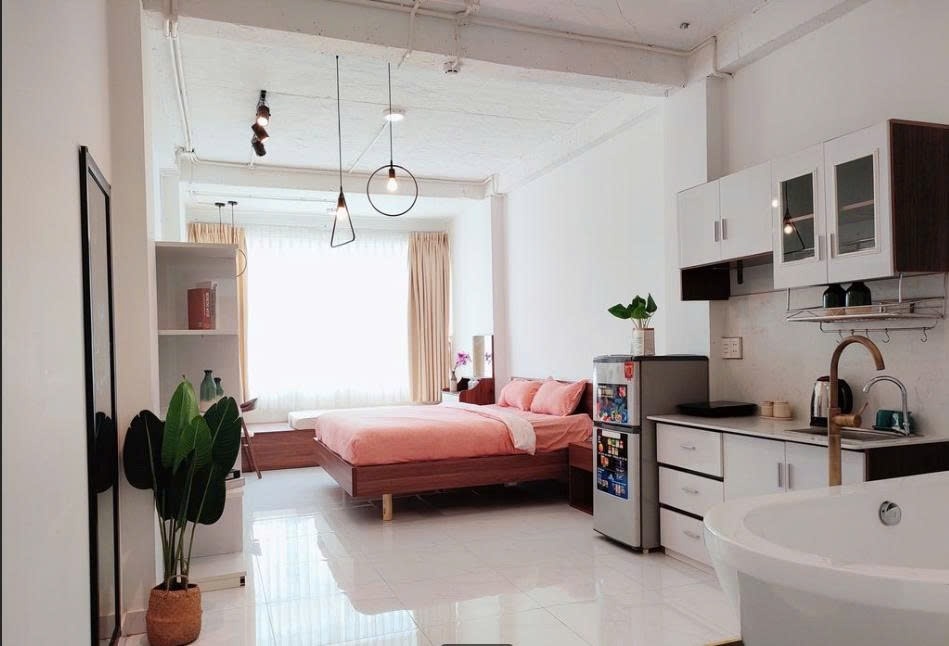 Phòng trọ Studio 35m2 tại PTC House 3 Lê Thị Riêng - Quận 1 - Phòng ngủ