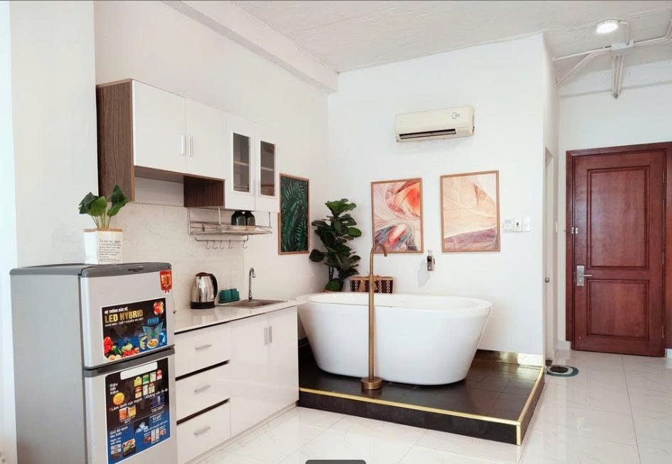 Phòng trọ Studio 35m2 tại PTC House 3 Lê Thị Riêng - Quận 1 - Phòng bếp