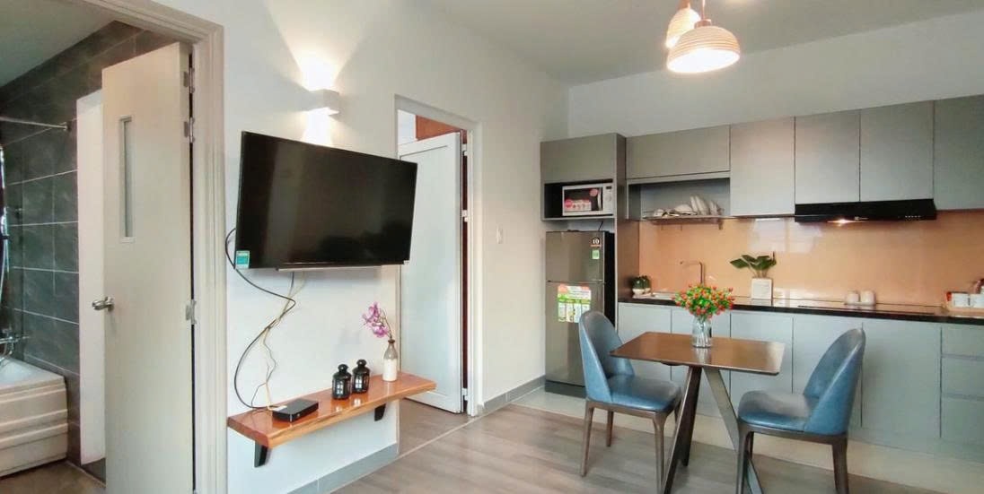 Phòng trọ 1 Phòng ngủ 50m2 tại PTC House 1 Huỳnh Tịnh Của - Quận 3 - Phòng bếp
